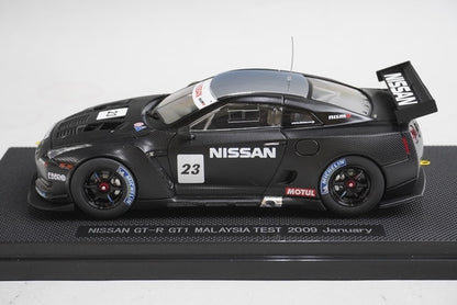 1:43 EBBRO 44169 Nissan GT-R GT1 Malaysia Test 2009 #23 model car