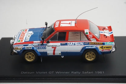1:43 Spark S7771 Nissan Datsun Violet GT Safari Rally Winner 1981 #7