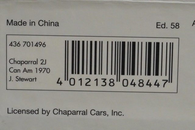 1:43 MINICHAMPS 436701496 Chaparral 2J Can-Am 1970 #66 J. Stewart