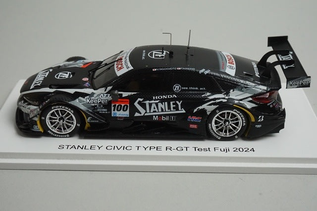 1:43 SPARK TK-SGT2024T Kunimitsu Custom Honda Stanley Civic Type R-GT Fuji 2024 #100 Special Package