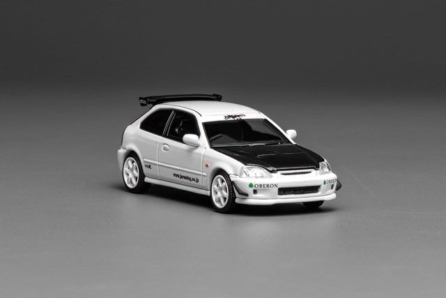 [ Pre-order ] M65029 MOTORHELIX 1:64 Honda Civic TYPE R (EK9) J's Racing Livery White