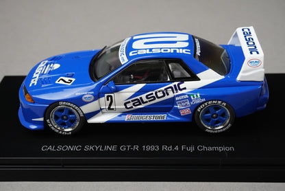 1:43 EBBRO 44646 Nissan Calsonic Skyline GT-R Rd.4 Fuji Champion 1993 #2 model car