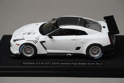 1:43 EBBRO 44318 Nissan GT-R GT1 Fuji 2010 #2 Shakedown model car