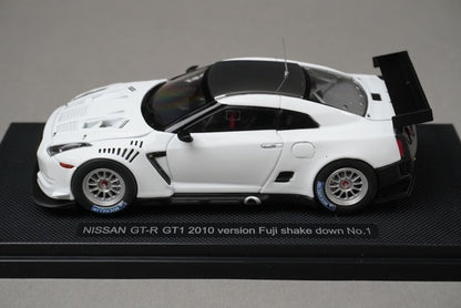 1:43 EBBRO 44317 Nissan GT-R GT1 Fuji 2010 #1 Shakedown model car