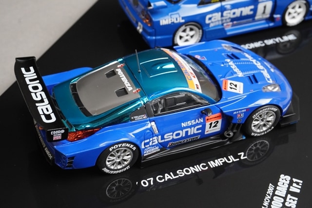 1:43 EBBRO Fuji Speedway Nissan Calsonic THANKS 100th Race Anniversary Special Set of 2 #12 #1 model car