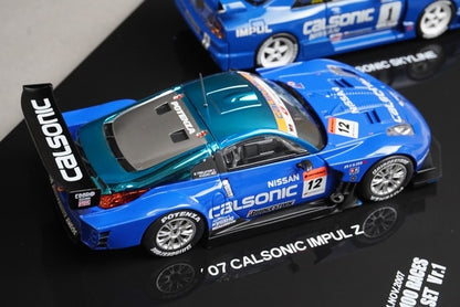 1:43 EBBRO Fuji Speedway Nissan Calsonic THANKS 100th Race Anniversary Special Set of 2 #12 #1 model car