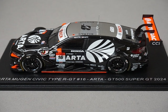 1:43 SPARK SGT154 Honda ARTA Mugen Civic Type R-GT GT500 Super GT 2024 #16 model car