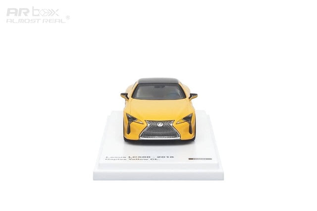 670304001 AR Box Almost Real Model 1:64 Lexus LC500 2018 Yellow model car