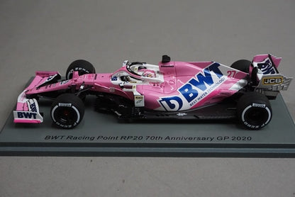 1:43 Spark S6478 BWT Racing Point RP20 70th Anniversary GP 2020 #27 N. Hulkenberg model car