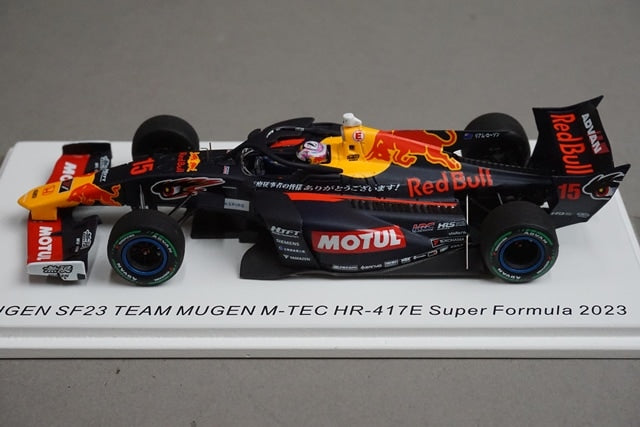 1:43 Spark SFJ002 Honda Mugen SF23 M-TEC HR-417E Super Formula 2023 #15 L. Lawson model car