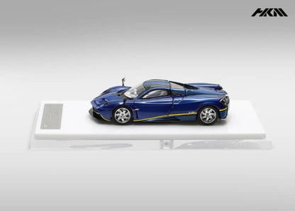 [ Pre-order ] HKM Premium - Elite Series 1:64 Pagani Huayra Coupe 2014 with Removable Engine Hood and Openable Gullwing Doors, Metallic Blue