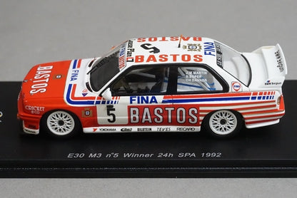 1:43 Spark SB069 BMW E30 M3 SPA 24H 1992 #5 J.M. Martin - S. Soper C. Danner Bastos model car