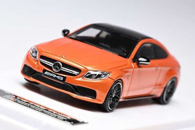 Howie Model HM 1:64 Mercedes-AMG C63 S AMG Coupe W205 Sunset Orange model car