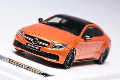 Howie Model HM 1:64 Mercedes-AMG C63 S AMG Coupe W205 Sunset Orange model car