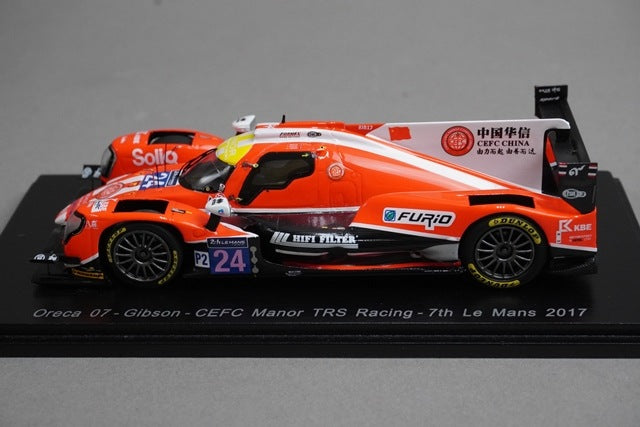 1:43 SPARK S5811 Oreca 07 Gibson CEFC Manor TRS Racing Le Mans 7th 2017 #24 model car