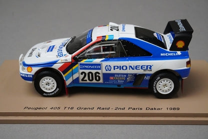 1:43 SPARK S5617 Peugeot 405 T16 Gran Raid Paris-Dakar 1989 #206 model car