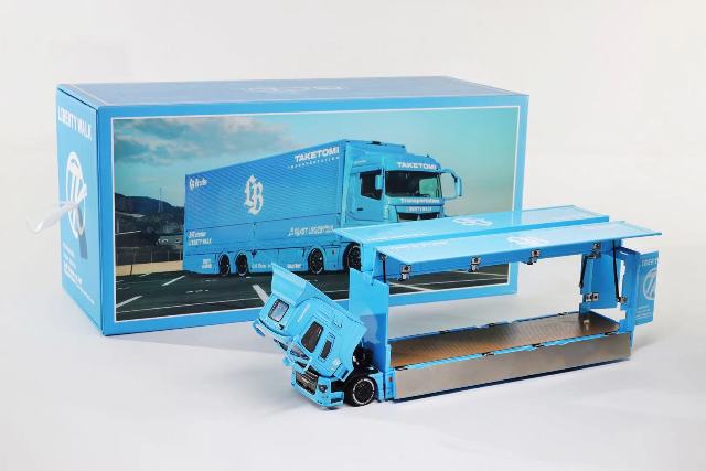 [ Pre-order ] KS073-576 GCD Gaincorp Products 1:64 Mitsubishi Fuso LB-TRUCKS Fuso Super Great Transporter Truck Transporter LBWK Baby Blue
