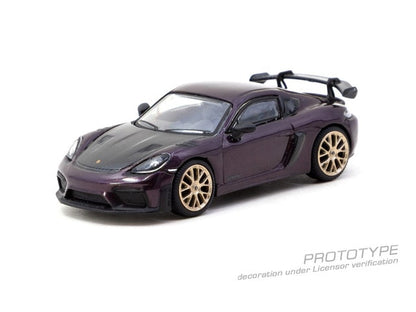 [ Pre-order ] T64S-022-PM Tarmac Works 1:64 Porsche Cayman GT4RS Amethyst Metallic