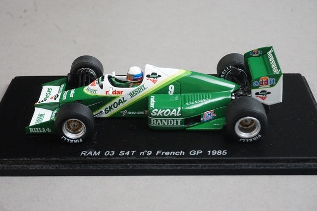 1:43 SPARK S1728 RAM 03 SAT French GP 1985 #9 M. Winkelhock model car