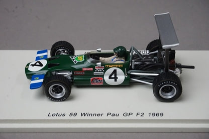 1:43 SPARK S4276 Lotus 59 F2 Pau Grand Prix Winner 1969 #4 J. Rindt model car