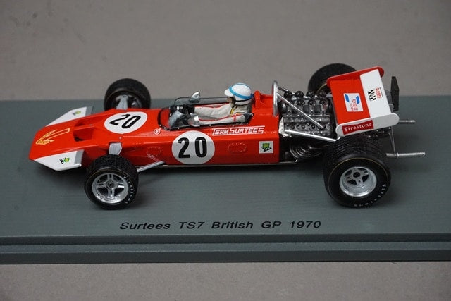 1:43 SPARK S5400 Surtees TS7 British GP 1970 #20 J. Surtees model car