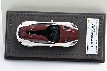 [ Pre-order ] Autotune Model 1:64 Aston Martin Vanquish Zagato Shooting Brake, Pearl White/Red Carbon Fiber