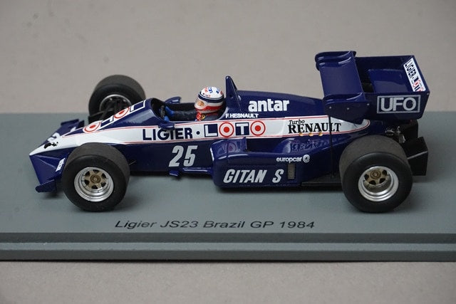 1:43 Spark S7416 Ligier JS23 Brazilian GP 1984 #25 F. Hesnault