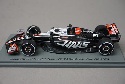 1:43 Spark S9528 MoneyGram Haas F1 Team VF-24 Australian GP 9th 2024 #27 N. Hulkenberg