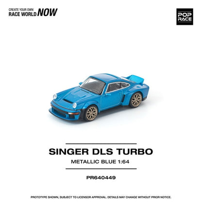 [ Pre-order ] PR640449 POP RACE 1:64 Singer DLS Turbo Metallic Blue