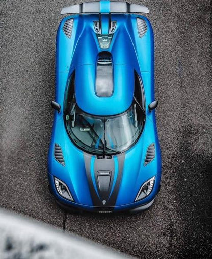 [ Pre-order ] GA003E GRYNING.model 1:64 Koenigsegg Agera R Semi Matte Blue/Carbon