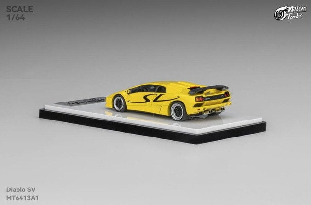 [ Pre-order ] MT6413A1 Micro Turbo 1:64 Lamborghini Diablo SV Metallic Yellow