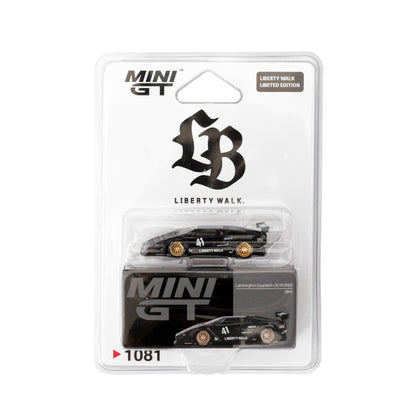 MC256-BK TSM MINI-GT 1:64 Lamborghini Countach LB-WORKS Black (LBWK Exclusive Blister Box)