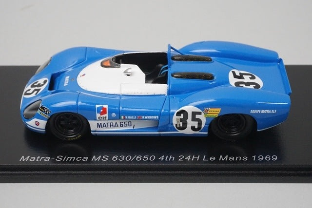 1:43 Spark S3549 Matra Simca MS 630/650 Le Mans 24H 4th 1969 #35 N.Galli / R.Widdows