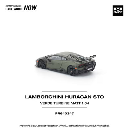 [ Pre-order ] PR640347 POP RACE 1:64 Lamborghini Huracan STO VERDE TURBINE MATT