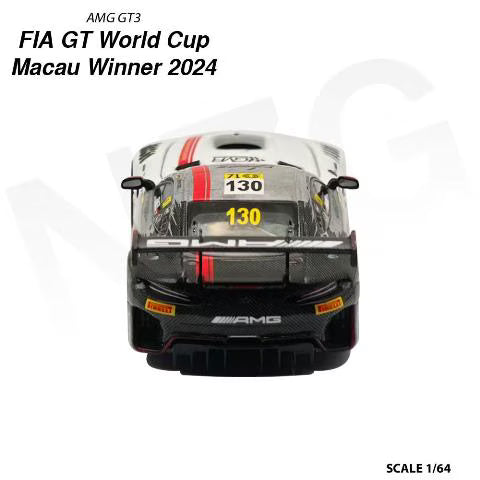 [ Pre-order ] 114600003 Kilo Works KW x NZG 1:64 Mercedes-Benz AMG GT3 2024 FIA World Cup Macau Winner Maro Engel #130