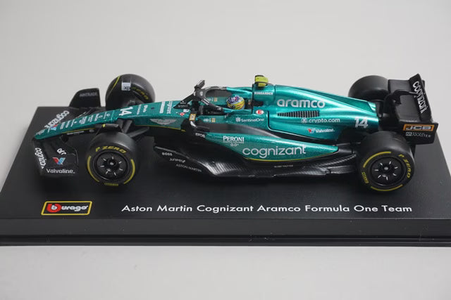 1:43 Bburago 18-38091 Aston Martin Cognizant Aramco F1 Team 2023 #14 F. Alonso