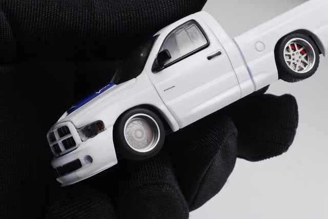 [ Pre-order ] SHOOM-103-005 GCD Shoom 64 1:64 Dodge RAM SRT-10 White Blue Stripe (LHD)