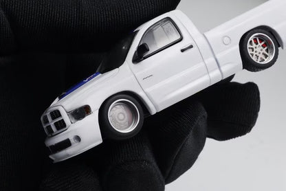[ Pre-order ] SHOOM-103-005 GCD Shoom 64 1:64 Dodge RAM SRT-10 White Blue Stripe (LHD)
