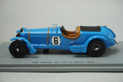 1:43 Spark S3887 Alfa Romeo 8C Le Mans 1934 #6 E. Howe / T. Rose Richards