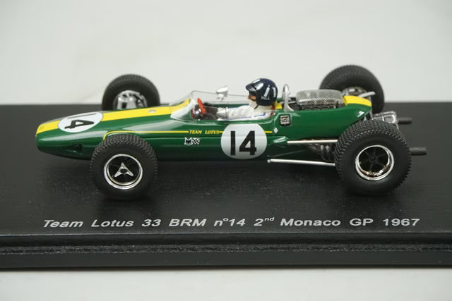 1:43 Spark S1852 Team Lotus 33 BRM Monaco GP 2nd 1967 #14 G.Hill