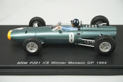 1:43 Spark S1156 BRM P261 Winner Monaco GP 1964 #8 G.Hill
