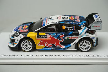 1:43 Spark S6854 Ford Puma Rally1 M-Sport Monte Carlo Rally 5th 2024 #16 A.Fourmaux / A.Corea