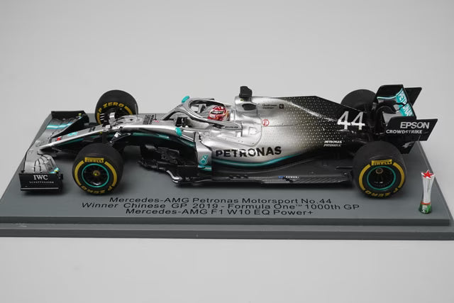 1:43 Spark S6071 Mercedes-AMG Petronas Motorsport W10 EQ Power+ #44 Chinese Grand Prix Winner 2019 F1 1000th GP L. Hamilton