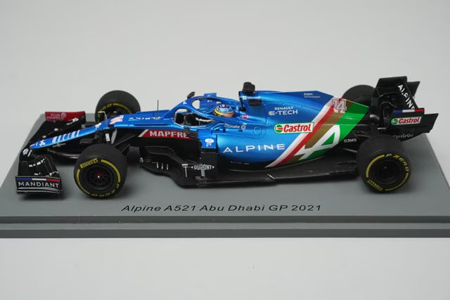 1:43 Spark S7858 Alpine A521 Abu Dhabi GP 2021 #14 F. Alonso