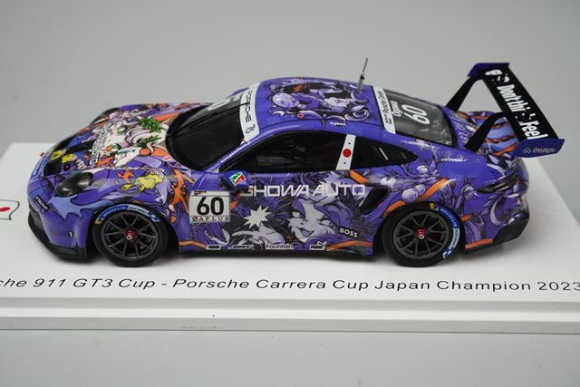 1:43 Spark SJ170 Porsche 911 GT3 Cup Carrera Cup Japan Champion 2023 #60 Ryo Ogawa