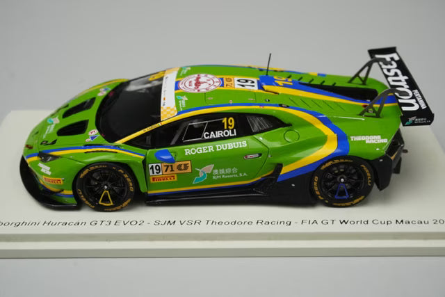 1:43 Spark SA295 Lamborghini Huracan GT3 EVO2 SJM VSR Theodore Racing #19 M. Cairoli, FIA GT World Cup Macau 2024
