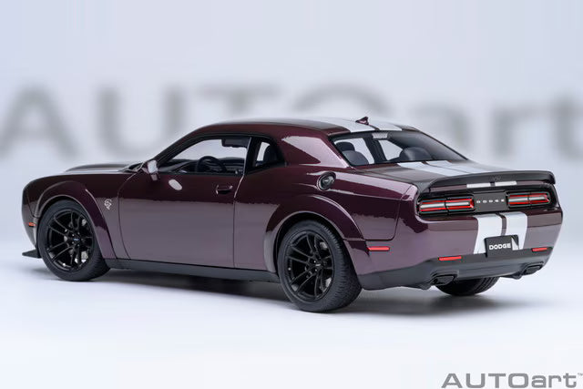 [ Pre-order ] 71762 AUTOart 1:18 Dodge Challenger SRT Jailbreak 2022 (Metallic Purple with Silver Stripes <Hellraisin>)