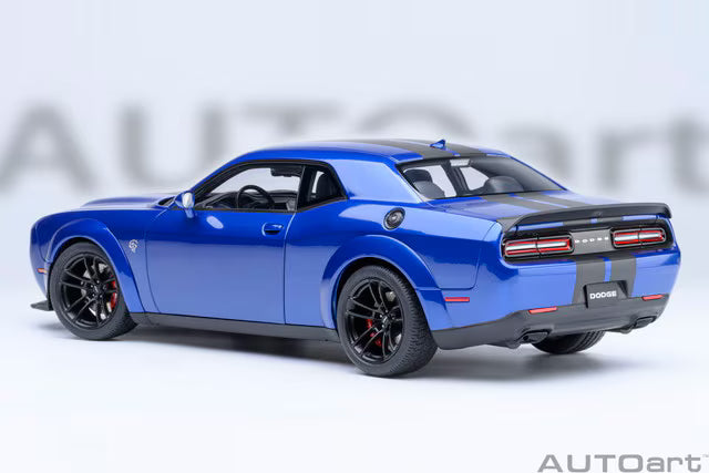 [ Pre-order ] 71763 AUTOart 1:18 Dodge Challenger SRT Jailbreak 2022 (Metallic Blue with Carbon Black Stripes <INDIGO BLUE>)