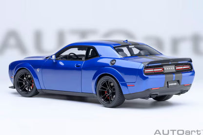 [ Pre-order ] 71763 AUTOart 1:18 Dodge Challenger SRT Jailbreak 2022 (Metallic Blue with Carbon Black Stripes <INDIGO BLUE>)
