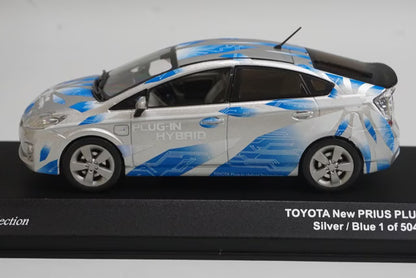 1:43 KYOSHO JC61003PG J Collection Custom Toyota New Prius Plug-in Silver/Blue